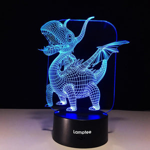 Classic Animal Dinosaur 3D Illusion Lamp Night Light 3DL570