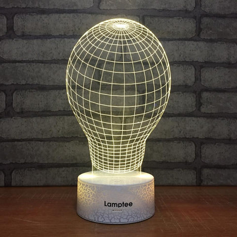 Image of Crack Lighting Base Light Bulb Visual 3D Illusion Lamp Night Light 3DL001