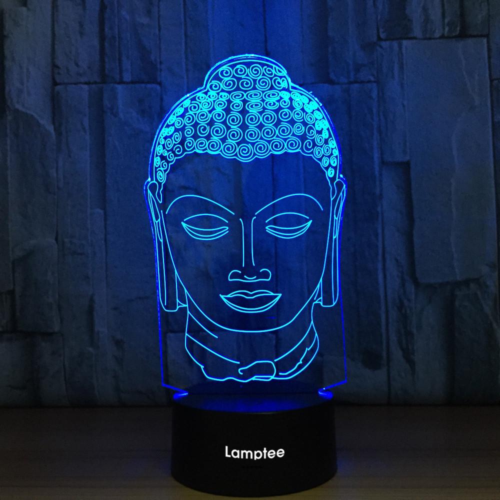 Art Buddha Statue 3D Illusion Lamp Night Light 3DL1002