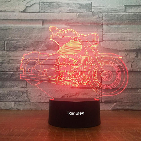 Image of Traffic Motorbike 3D Illusion Lamp Night Light 3DL1008