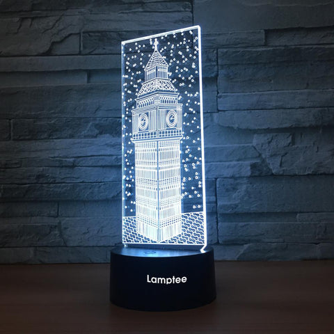Image of Building Tower 3D Illusion Lamp Night Light 3DL1013