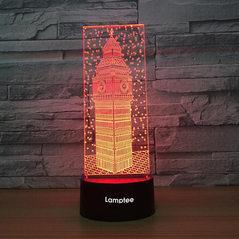 Image of Building Tower 3D Illusion Lamp Night Light 3DL1013
