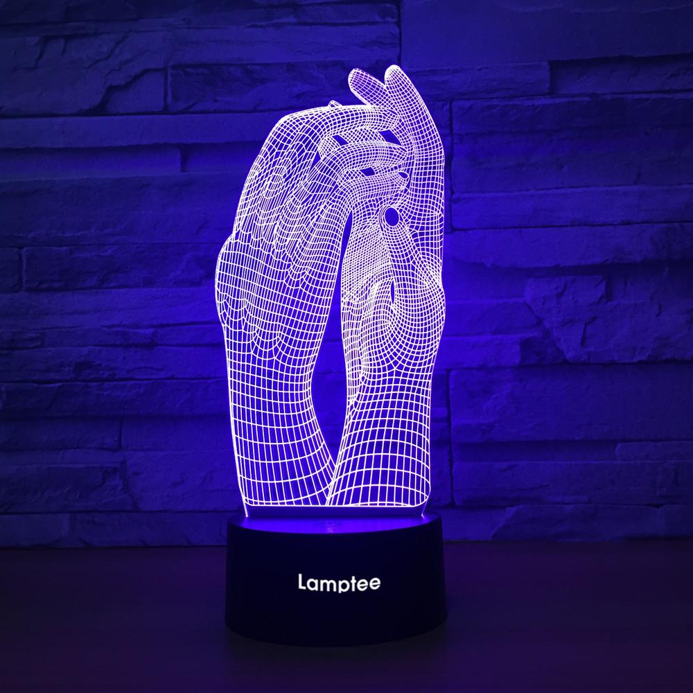 Art Hands 3D Illusion Lamp Night Light 3DL1018