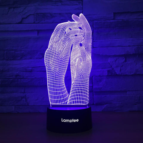 Image of Art Hands 3D Illusion Lamp Night Light 3DL1018