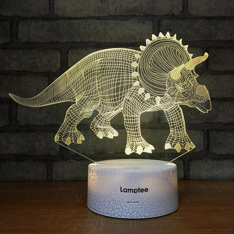 Image of Crack Lighting Base Animal Dinosaur 3D Illusion Lamp Night Light 3DL1021