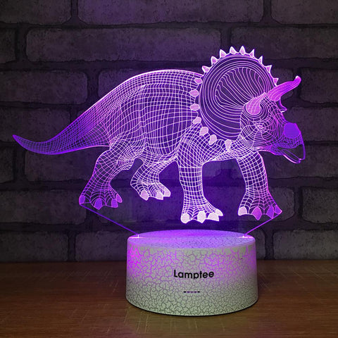 Image of Crack Lighting Base Animal Dinosaur 3D Illusion Lamp Night Light 3DL1021