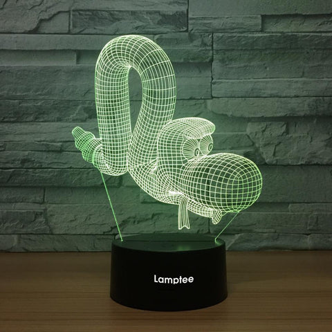 Image of Animal Worm 3D Illusion Lamp Night Light 3DL1022