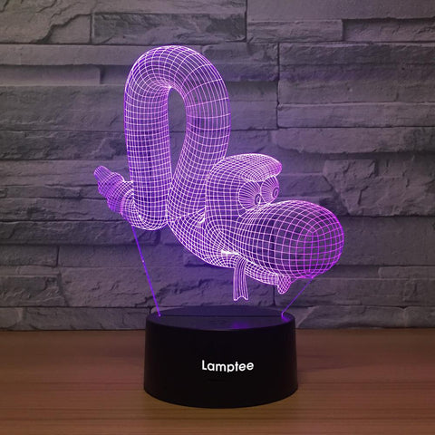 Image of Animal Worm 3D Illusion Lamp Night Light 3DL1022