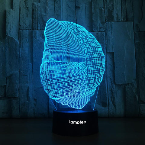 Image of Other Seashell 3D Illusion Lamp Night Light 3DL1023