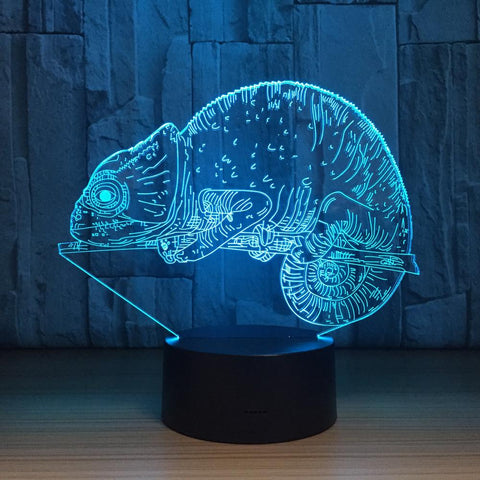 Image of Animal Chameleon 3D Illusion Lamp Night Light 3DL1025