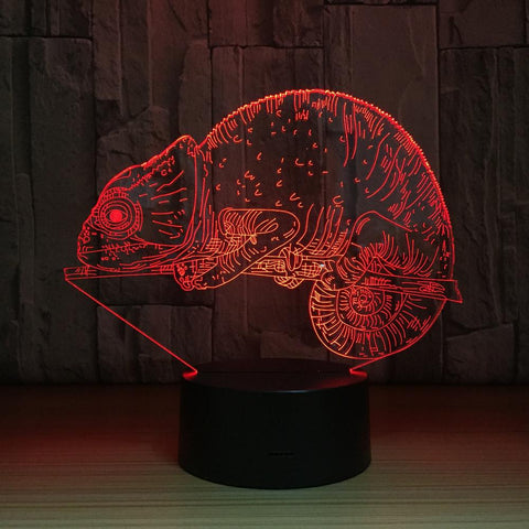 Image of Animal Chameleon 3D Illusion Lamp Night Light 3DL1025