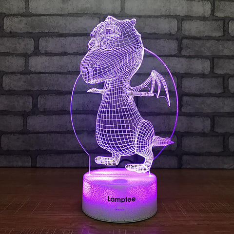 Crack Lighting Base Animal Dinosaur 3D Illusion Lamp Night Light 3DL1030