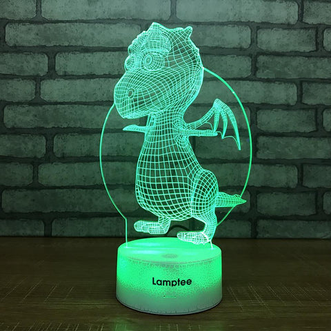 Crack Lighting Base Animal Dinosaur 3D Illusion Lamp Night Light 3DL1030