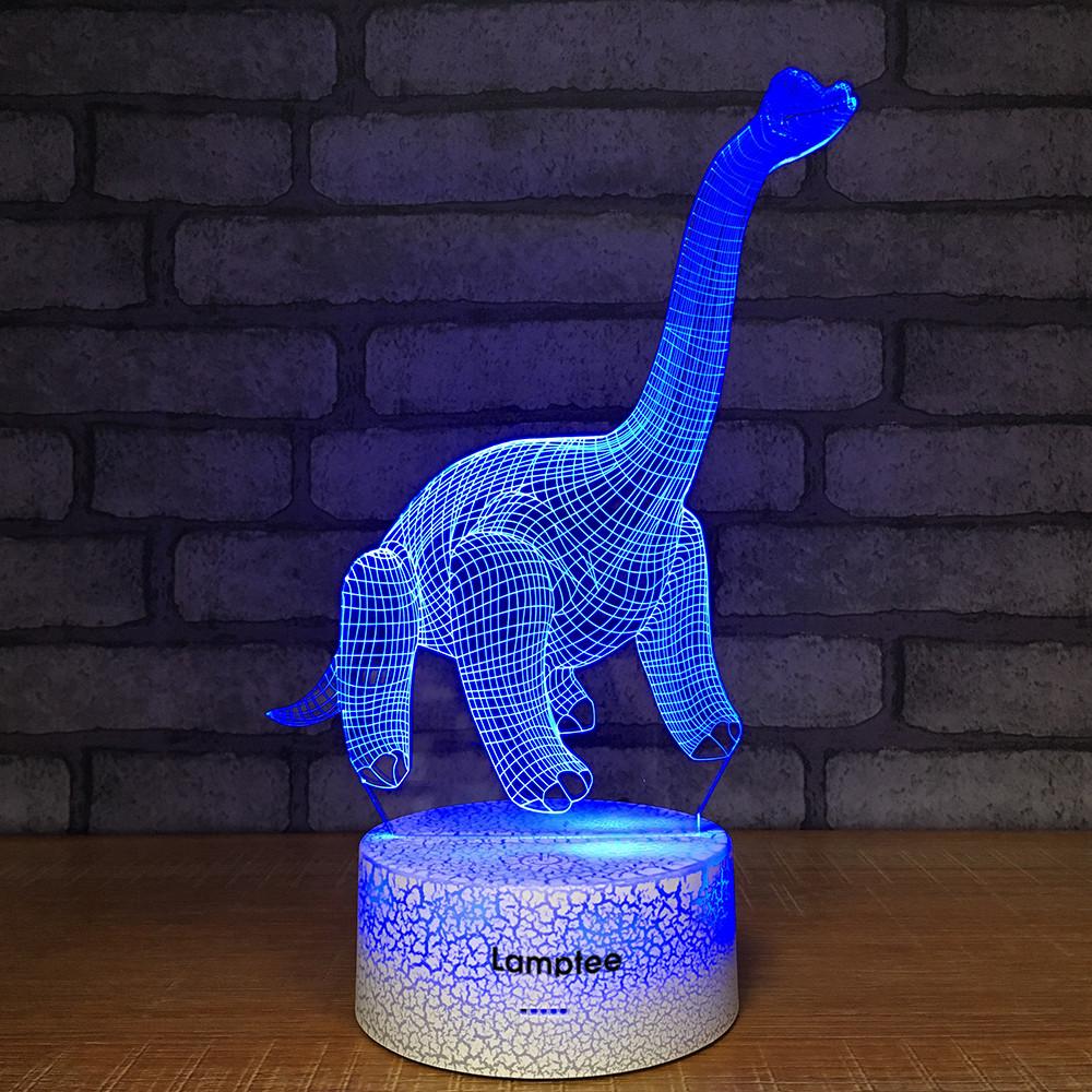 Crack Lighting Base Animal Dinosaur 3D Illusion Lamp Night Light 3DL1031