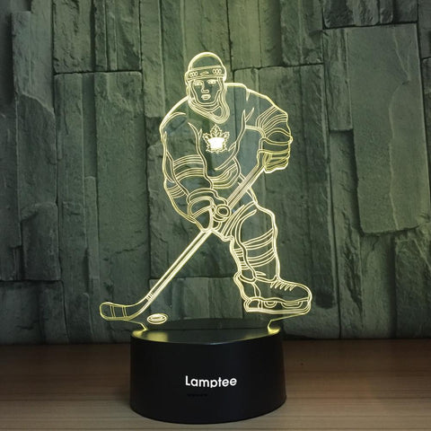 Image of Sport Ice Hockey 3D Illusion Lamp Night Light 3DL1039