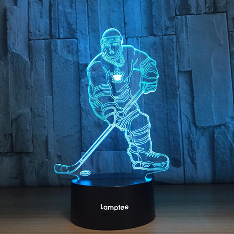 Image of Sport Ice Hockey 3D Illusion Lamp Night Light 3DL1039