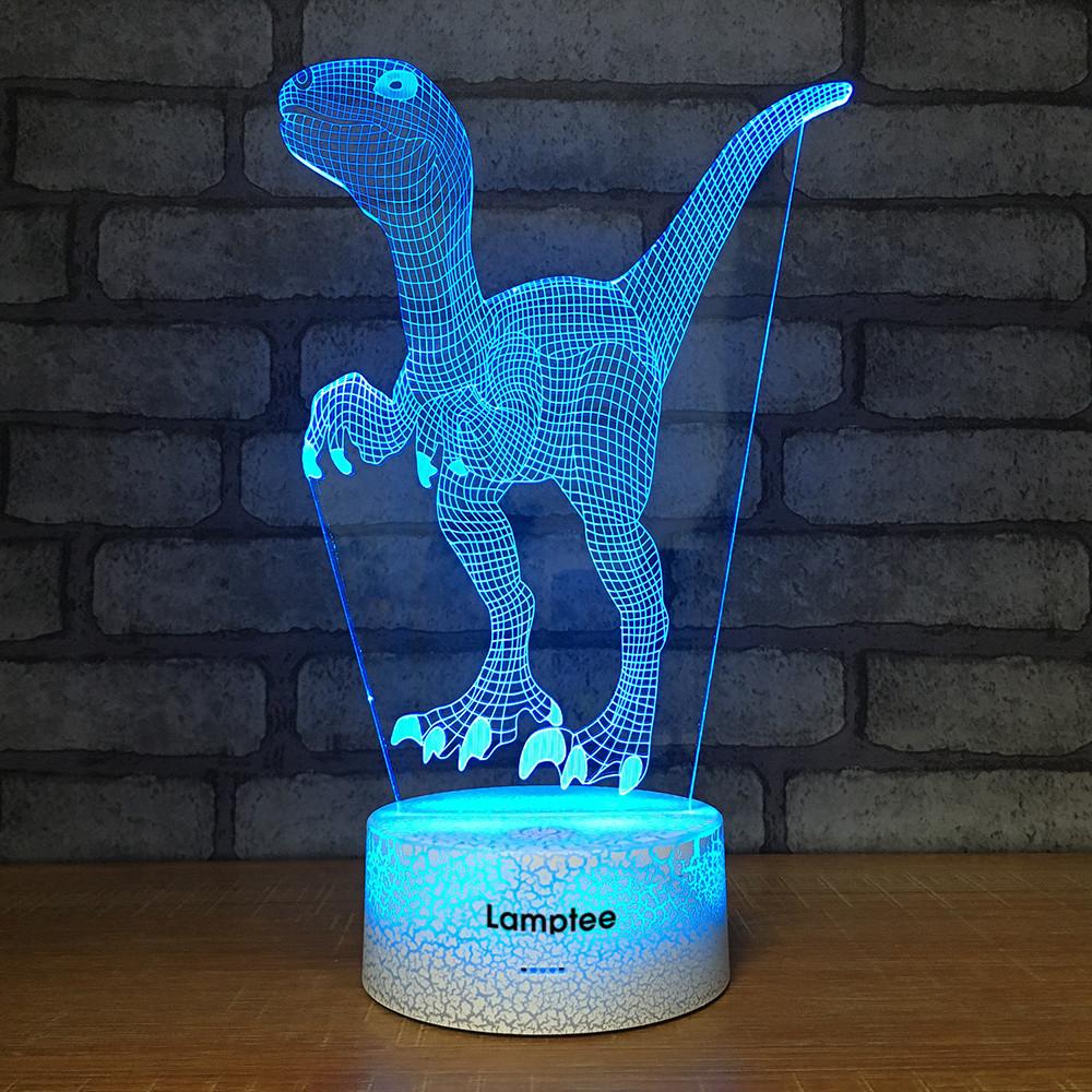 Crack Lighting Base Animal Dinosaur 3D Illusion Lamp Night Light 3DL1043