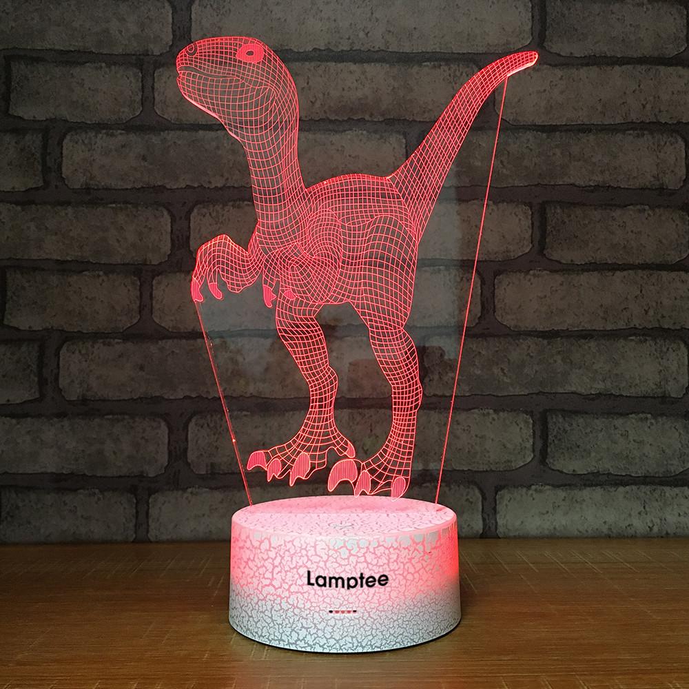Crack Lighting Base Animal Dinosaur 3D Illusion Lamp Night Light 3DL1043