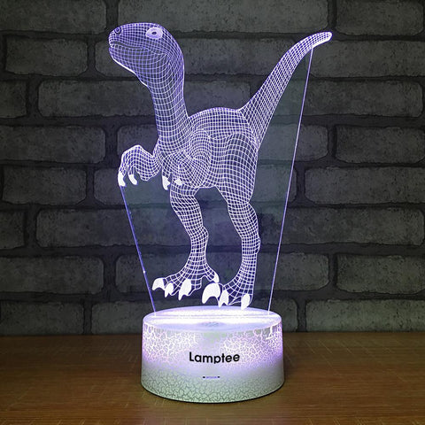 Image of Crack Lighting Base Animal Dinosaur 3D Illusion Lamp Night Light 3DL1043