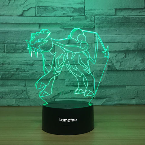 Image of Abstract Dog 3D Illusion Lamp Night Light 3DL1044