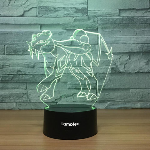 Image of Abstract Dog 3D Illusion Lamp Night Light 3DL1044