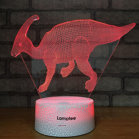 Image of Crack Lighting Base Animal Dinosaur 3D Illusion Lamp Night Light 3DL1052