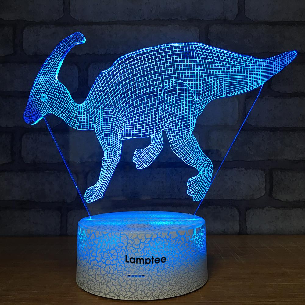 Crack Lighting Base Animal Dinosaur 3D Illusion Lamp Night Light 3DL1052