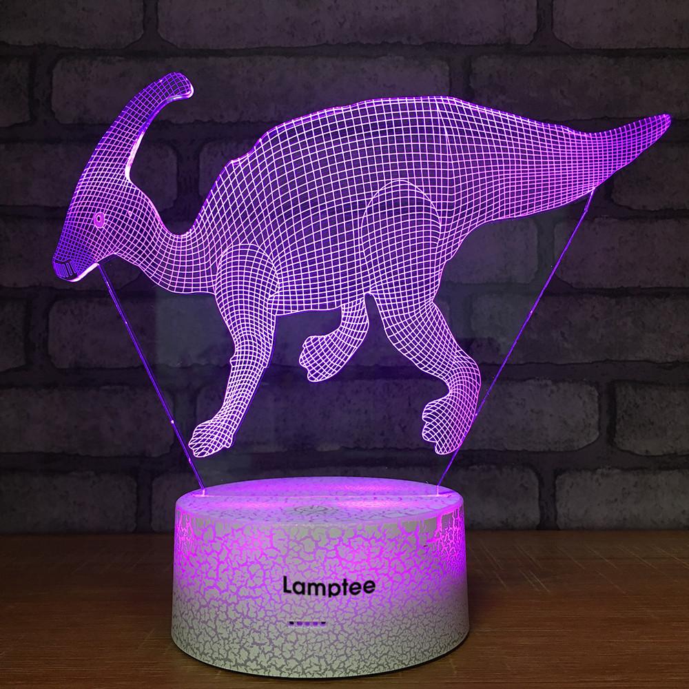Crack Lighting Base Animal Dinosaur 3D Illusion Lamp Night Light 3DL1052
