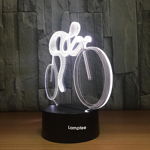 Image of Abstract Cyclist 3D Illusion Lamp Night Light 3DL1053