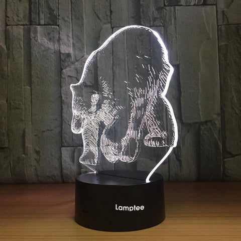 Image of Animal Giant Panda 3D Illusion Lamp Night Light 3DL1057