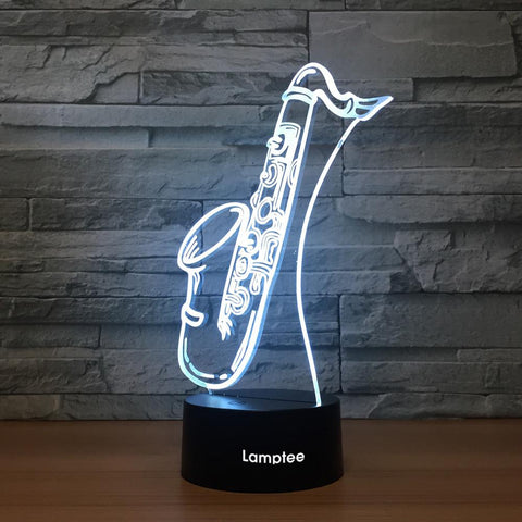 Image of Instrument Saxophone 3D Illusion Lamp Night Light 3DL1061
