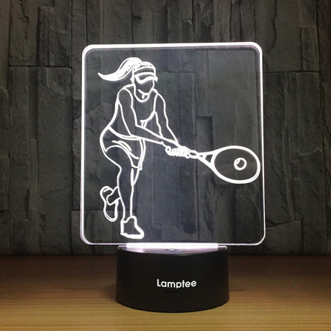Image of Sport Tennis 3D Illusion Lamp Night Light 3DL1070