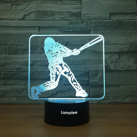 Image of Sport Baseball 3D Illusion Lamp Night Light 3DL1071