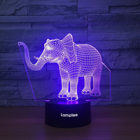 Image of Animal Elephant 3D Illusion Lamp Night Light 3DL1075