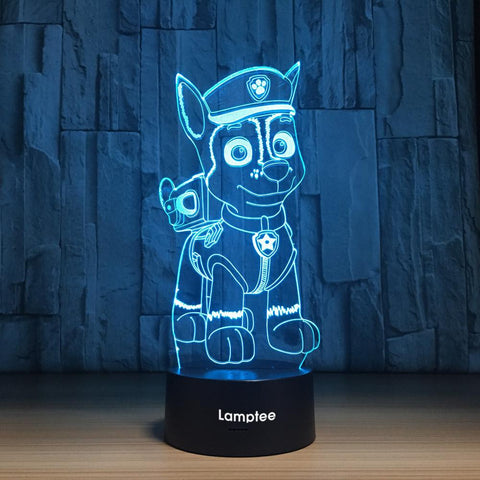 Image of Anime Paw Patrol Puppy 3D Illusion Lamp Night Light 3DL1078