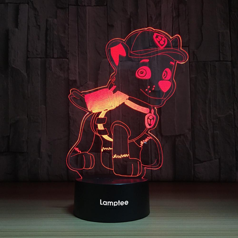 Anime Paw Patrol Puppy 3D Illusion Lamp Night Light 3DL1079