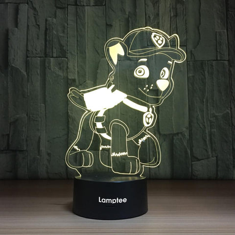 Image of Anime Paw Patrol Puppy 3D Illusion Lamp Night Light 3DL1079