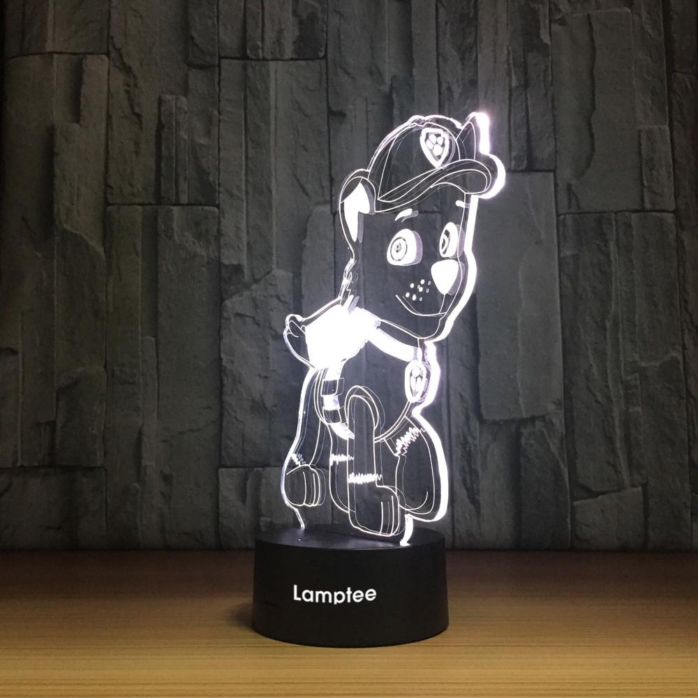 Anime Paw Patrol Puppy 3D Illusion Lamp Night Light 3DL1079