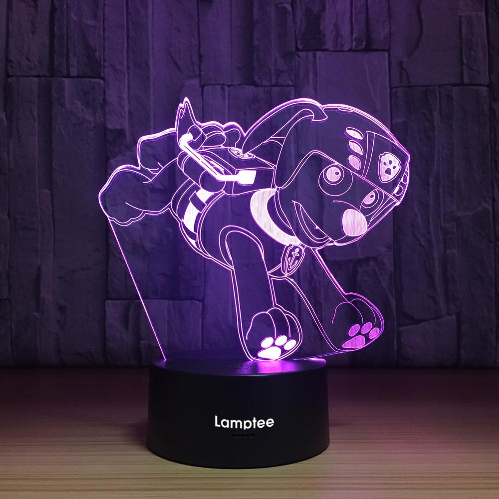 Anime Paw Patrol Puppy 3D Illusion Lamp Night Light 3DL1080