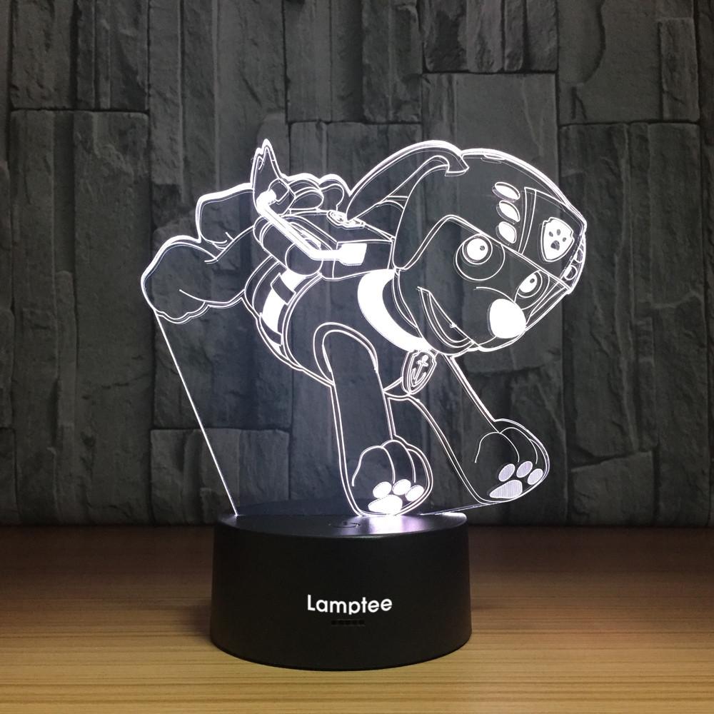 Anime Paw Patrol Puppy 3D Illusion Lamp Night Light 3DL1080