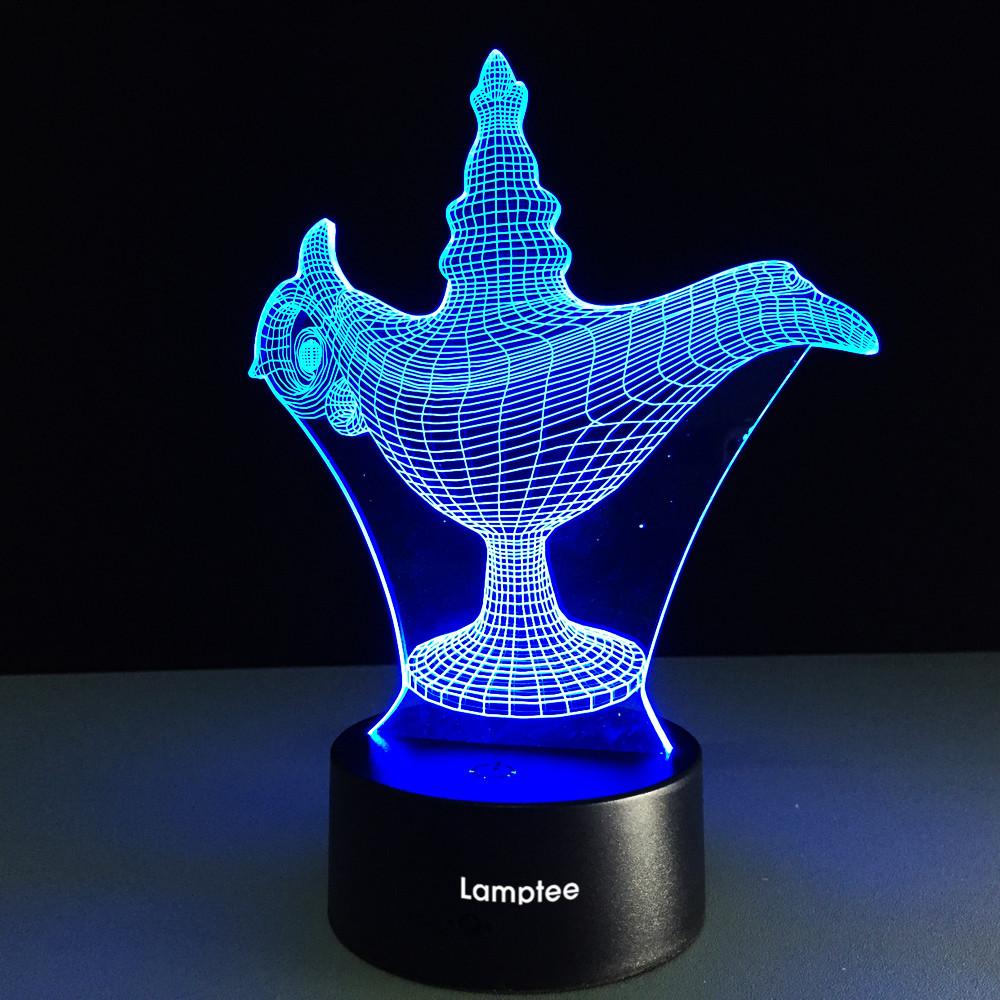 Anime Aladdin Magic Lamp 3D Illusion Lamp Night Light 3DL109