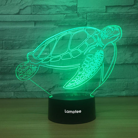 Image of Animal Turtle 3D Illusion Lamp Night Light 3DL1092
