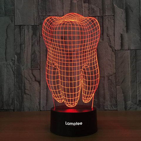 Image of Other New 3D Tooth Teeth 3D Illusion Lamp Night Light 3DL110