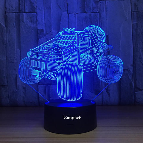 Image of Traffic Off Road Racing Car 3D Illusion Night Lamp 3DL1107