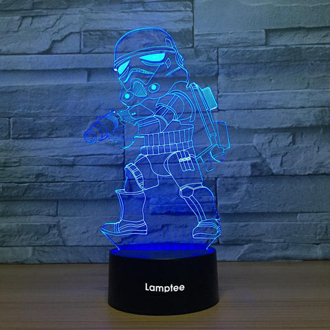 Image of Anime Star War Character 3D Illusion Lamp Night Light 3DL1109