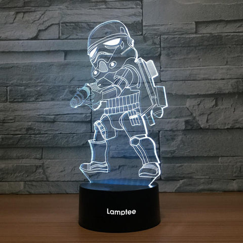 Image of Anime Star War Character 3D Illusion Lamp Night Light 3DL1109
