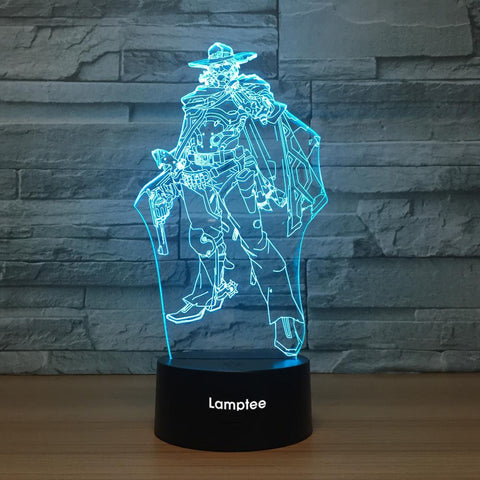 Image of Anime Overwatch Mccree 3D Illusion Lamp Night Light 3DL1124