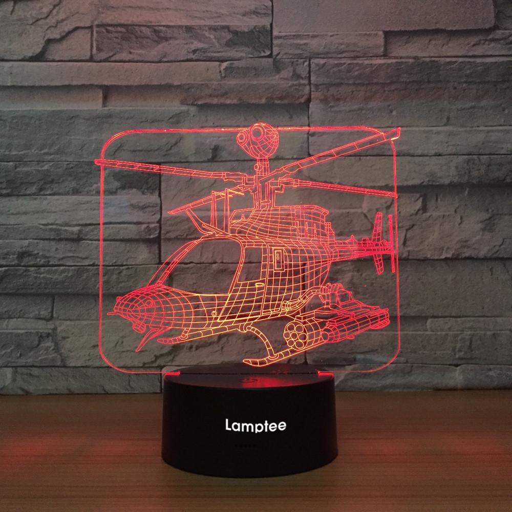 Traffic Helicopter 3D Illusion Lamp Night Light 3DL1143