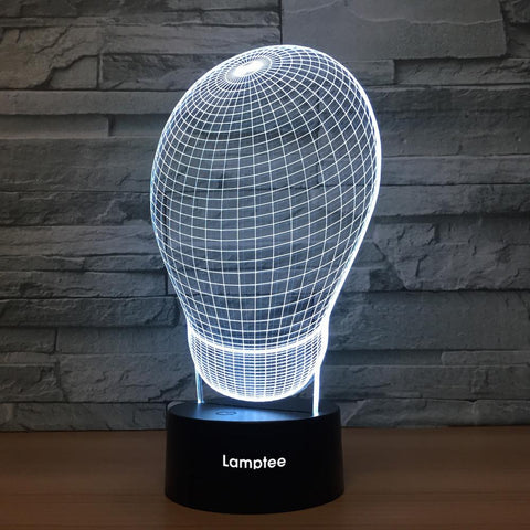 Image of Abstract Bulb 3D Illusion Night Light Lamp 3DL1161
