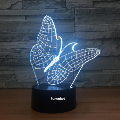Image of Animal Butterfly 3D Illusion Lamp Night Light 3DL1165